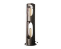 Vloerlamp Ø20 organic cylinder - Zwart nikkel