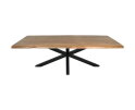 Rechthoekige tafel Soho luxe - 220x100x76 - Naturel/zwart - Acacia