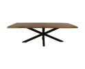 Rechthoekige tafel Soho luxe - 220x100x76 - Naturel/zwart - Acacia