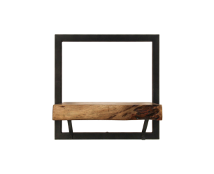 Wandplank Levels Live Edge - 32x32 cm - acacia/ijzer