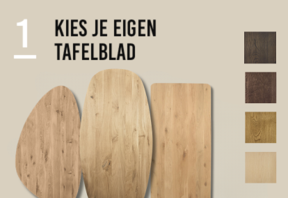 Tafels die jij zelf samenstelt