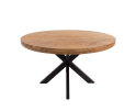 Ronde mango eettafel naturel 'Spider' 100 cm (diameter)