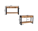 Sidetable Britt 120 cm mango metaal - Naturel | Meubelplaats