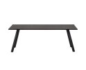 Combi-tablo: Tafel Eiken Blacknight 220x90 & 2-stand Poot - WOOOD