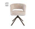 Tower Living Mura eetkamerstoel draaibaar - Cremona 14 beige - Anodic brown