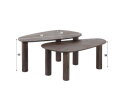 Salontafel set/2 hoekvormig Maya teak - Teak rust brown