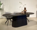 Eettafel Tobago ovaal eikenhout 200x110 cm - Espresso