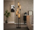Vloerlamp 5L getrapt tube mesh - Artic zwart