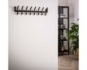 Garderobe 2x8 haaks ronde buis - Donkergrijs Mat