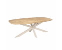 Eiken eettafel Ferris | Deens Ovaal 200 cm | Naturel | Poot Sand