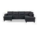 Hoekbank Malmo 3-zits hoek rechts - Antraciet - 280x198 cm