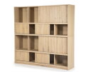 Boekenkast Milo 180x42cm - naturel | Eleonora