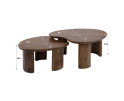 Salontafel Mova set/2 - Massief acacia bruin