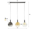 Hanglamp 3L tricolore Sfera - Artic zwart