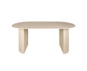 Eettafel Arch travertin keramiek ovaal 180x90 cm  - Beige - Japandi