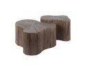 Salontafel Maya organisch set van 2 teak - Donkerbruin