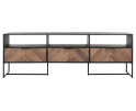 TV stand Criss Cross large, 3 drawers, 3 open racks,60x180x40 cm, mixed wood