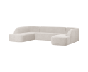Hoekbank 'Sloping' U-vorm - Pearl Melange | BePureHome