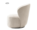 Belvi Fauteuil - fabric AJ3019-08 Cream (draaibaar)