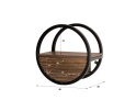 Wandschap Circular 1L &Oslash;40 - Massief acacia bruin