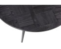 Leo Bijzettafel Rond Recycled Teak Zwart Ø74cm - WOOOD