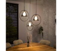 Hanglamp 3L ring getrapt tapse kap (G9) - Smoke grey glas