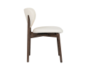 Pimonte sidechair  - Espresso - fabric Sahara 102 ivory