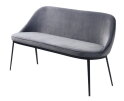 GAIN SOFA BENCH STEEL GREY VELVET