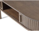 Salontafel Meta ovaal eikenhout 60x120 cm - Espresso