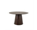 Eettafel Job Rond mangohout 130 cm - Walnoot - Japandi