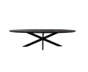 Eettafel Brandy Black | 210 cm | Ovaal