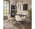Eettafel Marquina Deens ovaal melamine 180 cm - marmerlook