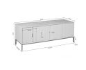 Tv meubel Madison Natural | 165 cm