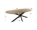 Eetkamertafel 215 organisch - Gerecycled teakhout fineer