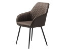 MILTON ARMCHAIR DARK BROWN PU