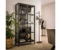 Vitrinekast Rift metal 2 deuren - Gun metal