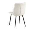 Combideal Leonardo: ronde eettafel Mangohout 120 cm met 4 Leonardo eetkamerstoelen - Stof perfect harmony - Beige