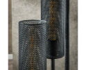 Vloerlamp 5L getrapt tube mesh - Artic zwart