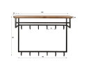 Kapstok Edge Curve hoog 12H - Massief acacia bruin