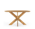 Eettafel Deens Ovaal Runa met Houten Onderstel 140