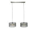 Hanglamp Stringshade 2 lampen - Zwart nikkel