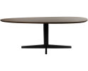 Eetkamertafel 160, organisch, poot Black, Mango Brown Walnut - Taurus Table Collection