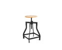 Iron Revolving Stool 35 Iron stand black, wooden standaard finish