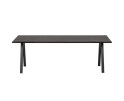 Combi-tablo: Tafel Eiken Blacknight 220x90 & 2-stand Poot - WOOOD