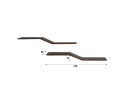 Wandplank Maya Teak S-shape set/2 - Massief teak espresso