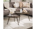 Salontafel Contour driehoekig set/2 - Brons liquid metal
