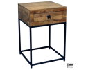 Wooden Iron Sidetable 40