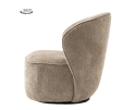 Belvi Fauteuil - fabric AJ3019-11 Beige (draaibaar)