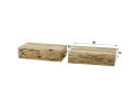 Nachtkastje Tree zwevend set van 2 acacia Large