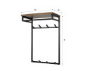 Kapstok Custom hoog 2x4H - Massief acacia bruin